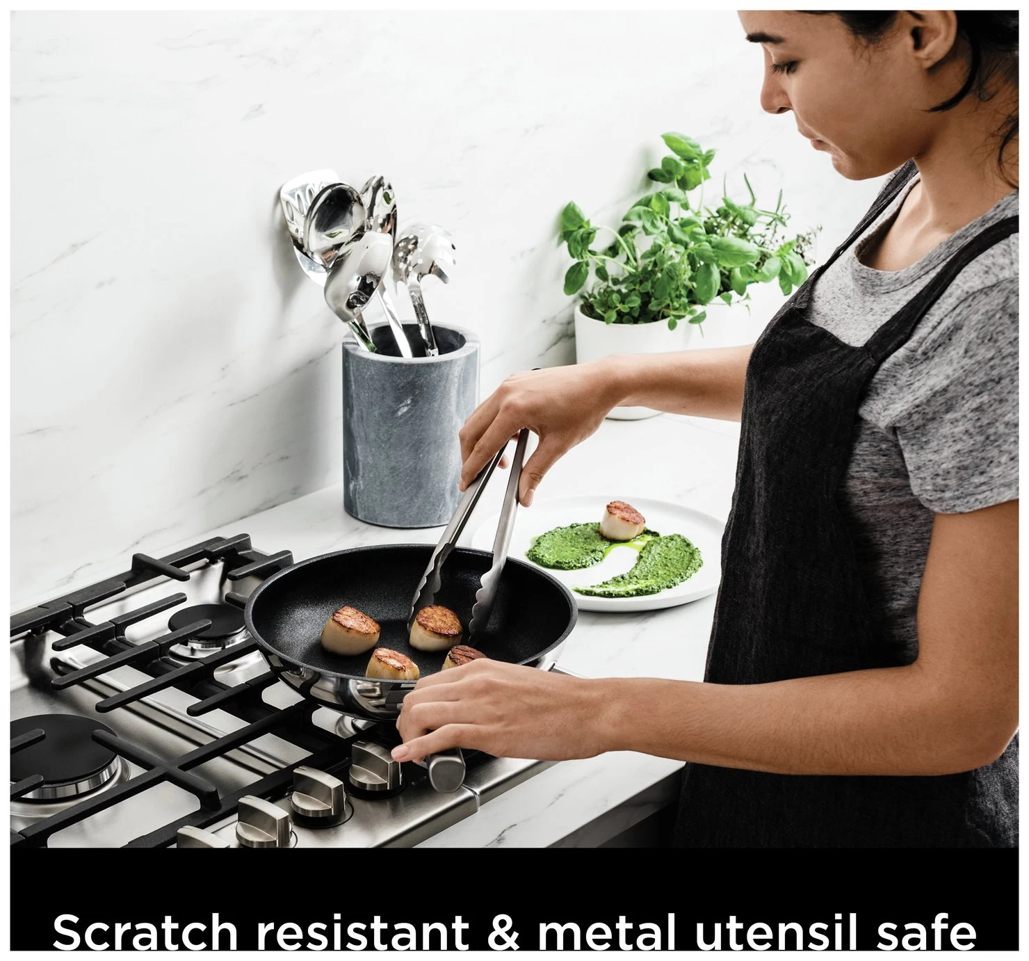 Ninja Zerostick 28cm Stainless Steel Non Stick Frying Pan 6 Ninja Zerostick 28cm Stainless Steel Non Stick Frying Pan - Image 4
