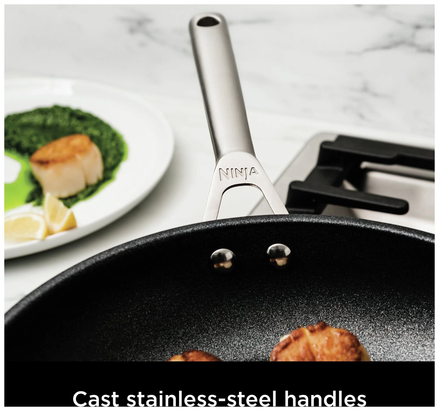 Ninja Zerostick 28cm Stainless Steel Non Stick Frying Pan 9 Ninja Zerostick 28cm Stainless Steel Non Stick Frying Pan - Image 7