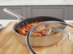 Ninja Zerostick 26cm Stainless Steel Non Stick Saute Pan -Best Kitchen Products 1120226 R Z008A