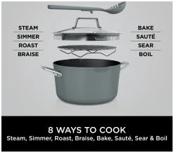 Ninja Zerostick 30cm Non Stick Aluminium Possible Pot -Grey -Best Kitchen Products 1120288 R Z003A