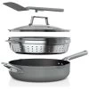Ninja Zerostick 28cm Non Stick Aluminium Possible Pan -Grey -Best Kitchen Products 1120305 R Z001A