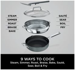 Ninja Zerostick 28cm Non Stick Aluminium Possible Pan -Grey 15 Ninja Zerostick 28cm Non Stick Aluminium Possible Pan -Grey -Best Kitchen Products 1120305 R Z003A