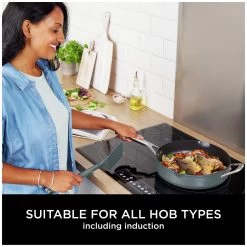 Ninja Zerostick 28cm Non Stick Aluminium Possible Pan -Grey 19 Ninja Zerostick 28cm Non Stick Aluminium Possible Pan -Grey -Best Kitchen Products 1120305 R Z007A