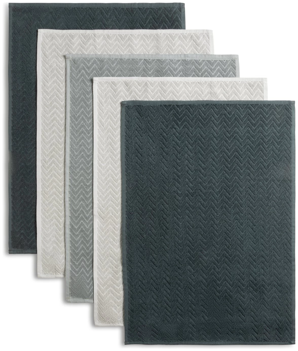 Habitat Zig Zag Terry Pack Of 5 Tea Towels 6 Habitat Zig Zag Terry Pack Of 5 Tea Towels - Image 5