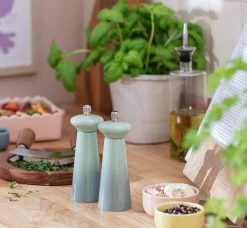 Habitat Herbalist Salt & Pepper Mill Set - Green -Best Kitchen Products 1258545 R Z001C