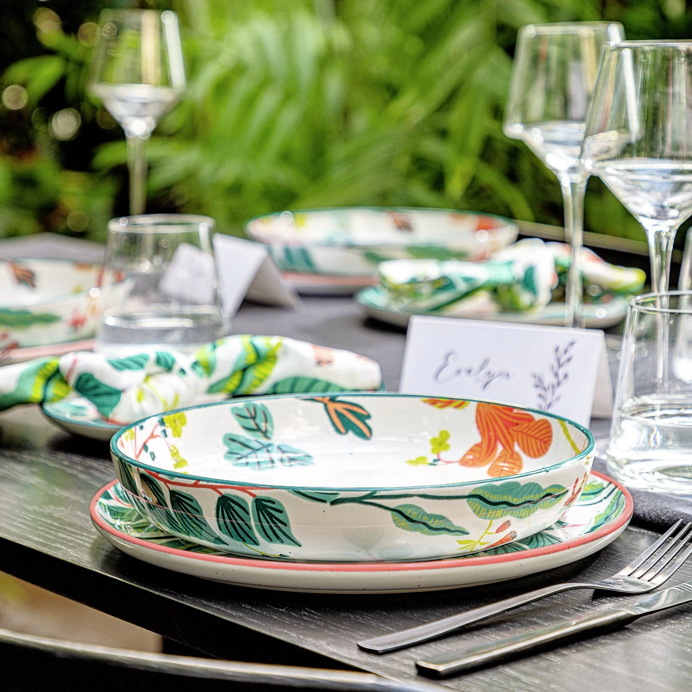 Habitat X Kew 2 Piece Ceramic Pasta Bowls 10 Habitat X Kew 2 Piece Ceramic Pasta Bowls - Image 8