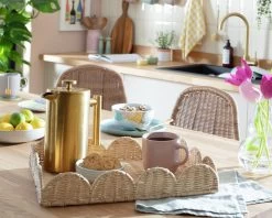 Habitat Scallop Woven Tray - Natural -Best Kitchen Products 1307300 R Z001C