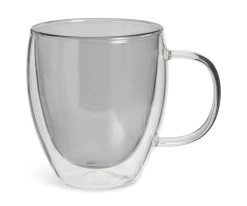 Habitat Double Walled Set Of 2 Coffee Cup - Grey 6 Habitat Double Walled Set Of 2 Coffee Cup - Grey -Best Kitchen Products 1357147 R Z002A