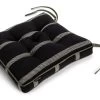 Habitat Woven Stripe Pack Of 2 Seat Cushion - Black -Best Kitchen Products 1402353 R Z001A