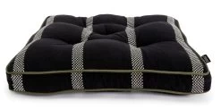 Habitat Woven Stripe Pack Of 2 Seat Cushion - Black -Best Kitchen Products 1402353 R Z002A