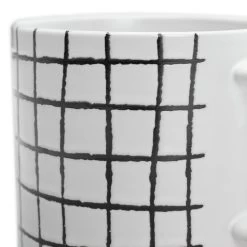 Habitat Grid Set Of 4 Mugs - White -Best Kitchen Products 1402944 R Z003A