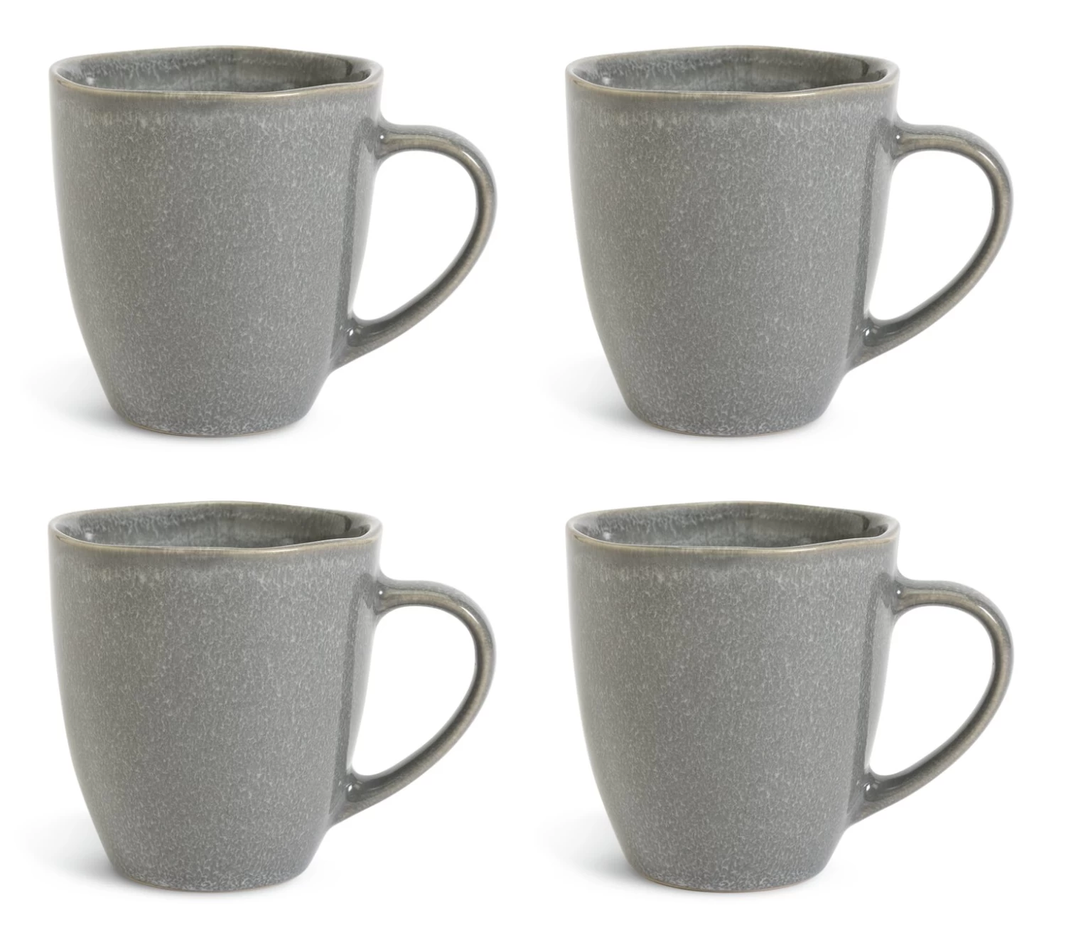 Habitat Set Of 4 Stoneware Mugs - Grey 3 Habitat Set Of 4 Stoneware Mugs - Grey