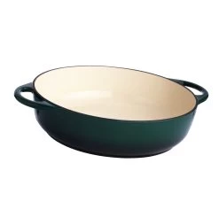 Habitat 4 Litre Cast Iron Casserole Dish - Green -Best Kitchen Products 2003342 R Z005A