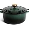 Habitat 3.3 Litre Cast Iron Casserole Dish - Green -Best Kitchen Products 2003483 R Z001A