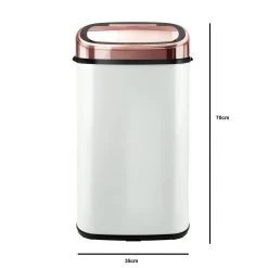 Tower 58 Litre Sensor Bin - Rose Gold And White -Best Kitchen Products 3037166 R Z020A