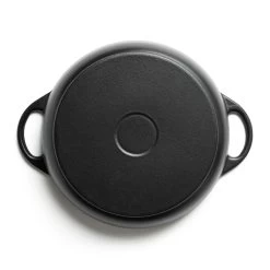 Habitat 4 Litre Shallow Cast Iron Casserole Dish - Black -Best Kitchen Products 3065482 R Z004A