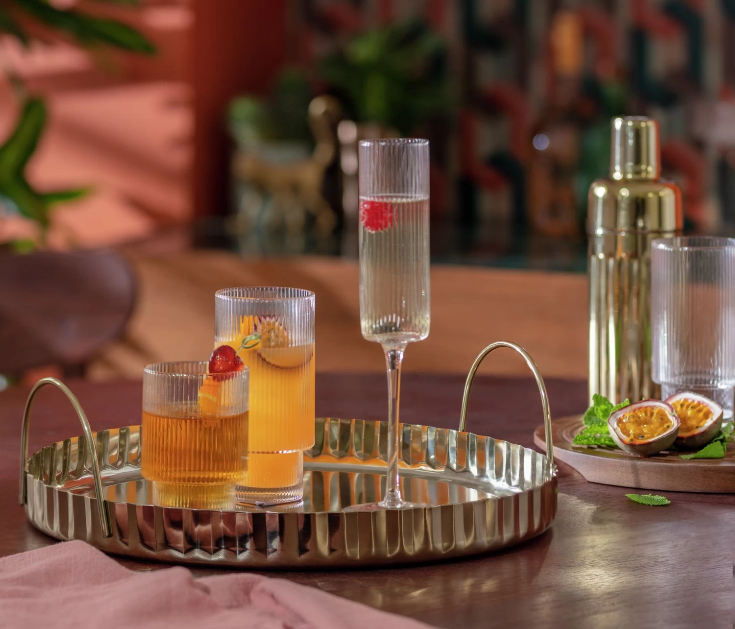 Habitat Gold Tone Tray 4 Habitat Gold Tone Tray - Image 2