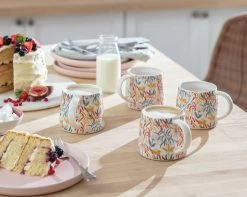 Habitat Floral Ripple Set Of 4 Mugs 9 Habitat Floral Ripple Set Of 4 Mugs -Best Kitchen Products 4544421 R Z001C