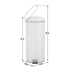Habitat 30 Litre Round Kitchen Pedal Bin - Matt Cream 11 Habitat 30 Litre Round Kitchen Pedal Bin - Matt Cream -Best Kitchen Products 4544483 R Z020A