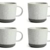 Habitat Textured Ripple Set Of 4 Mugs - Neutral -Best Kitchen Products 5642171 R Z001A