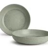 Habitat Textured Ripple 4 Piece Stoneware Pasta Bowls - Sage -Best Kitchen Products 5642528 R Z001A