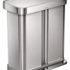 Simplehuman 58 Litre Recycler Bin - Stainless Steel 2 Simplehuman 58 Litre Recycler Bin - Stainless Steel -Best Kitchen Products 5713024 R Z001A