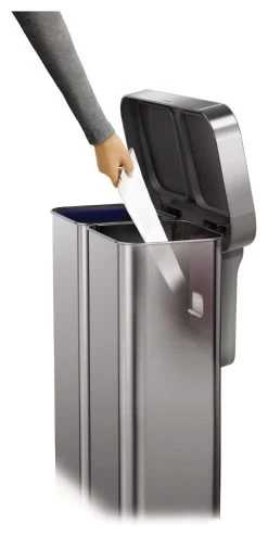 Simplehuman 58 Litre Recycler Bin - Stainless Steel -Best Kitchen Products 5713024 R Z007A