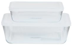 Pyrex Set Of 2 Glass Roasters With Plastic Storage Lids 9 Pyrex Set Of 2 Glass Roasters With Plastic Storage Lids -Best Kitchen Products 6209654 R Z002A