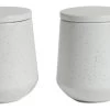 Habitat Addison 2 Piece Storage Canister - White -Best Kitchen Products 6609429 R Z001A