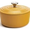Habitat Global 5.3 Litre Cast Iron Casserole Dish - Yellow 1 Habitat Global 5.3 Litre Cast Iron Casserole Dish - Yellow -Best Kitchen Products 6609625 R Z001A