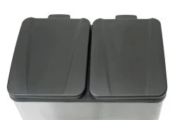 Habitat 55 Litre 2 Compartment Recycling Bin - Steel -Best Kitchen Products 7007068 R Z003A