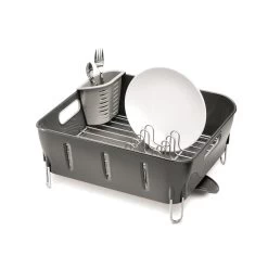 Simplehuman Plastic Compact Dish Rack - Grey