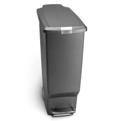 Simplehuman 40 Litre Plastic Slim Pedal Bin - Grey