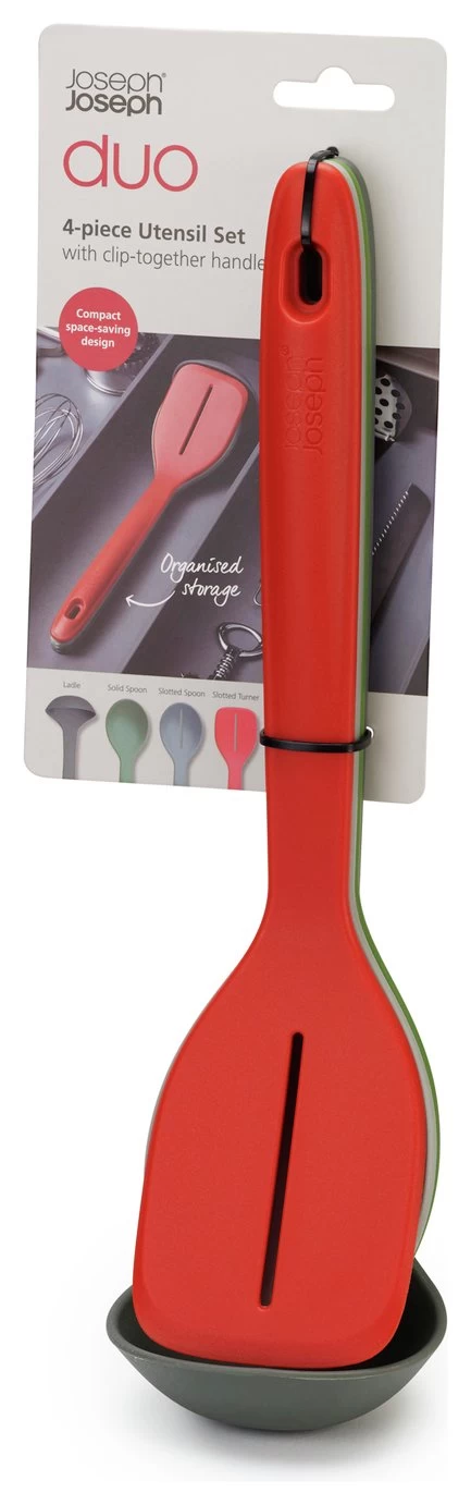 Joseph Joseph Duo 4 Piece Utensil Set With Clip Handle 8 Joseph Joseph Duo 4 Piece Utensil Set With Clip Handle - Image 6