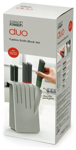 Joseph Joseph Duo 5 Piece Knife Block Set - Multicoloured -Best Kitchen Products 8490454 R Z005A