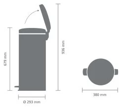 Brabantia New Icon 30 Litre Bin - Platinum 11 Brabantia New Icon 30 Litre Bin - Platinum -Best Kitchen Products 8491491 R Z020A