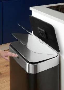 Tower 60 Litre Recycling Sensor Bin - Black 12 Tower 60 Litre Recycling Sensor Bin - Black -Best Kitchen Products 8719898 R Z003A
