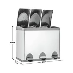 Habitat 45 Litre Triple Compartment Recycling Bin 13 Habitat 45 Litre Triple Compartment Recycling Bin -Best Kitchen Products 8909945 R Z020A