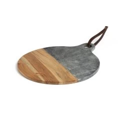 Habitat Acacia Circular Marble Chopping Board -Best Kitchen Products 9166536 R Z002A