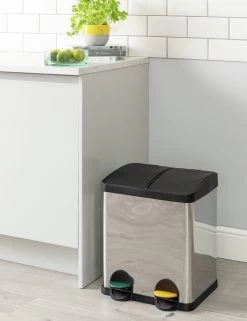 Habitat 30 Litre Twin Compartment Recycling Bin 13 Habitat 30 Litre Twin Compartment Recycling Bin -Best Kitchen Products 9179406 R Z010C