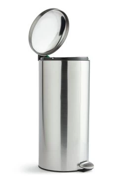 Habitat 30 Litre Domed Pedal Bin - Silver 9 Habitat 30 Litre Domed Pedal Bin - Silver -Best Kitchen Products 9210987 R Z002A
