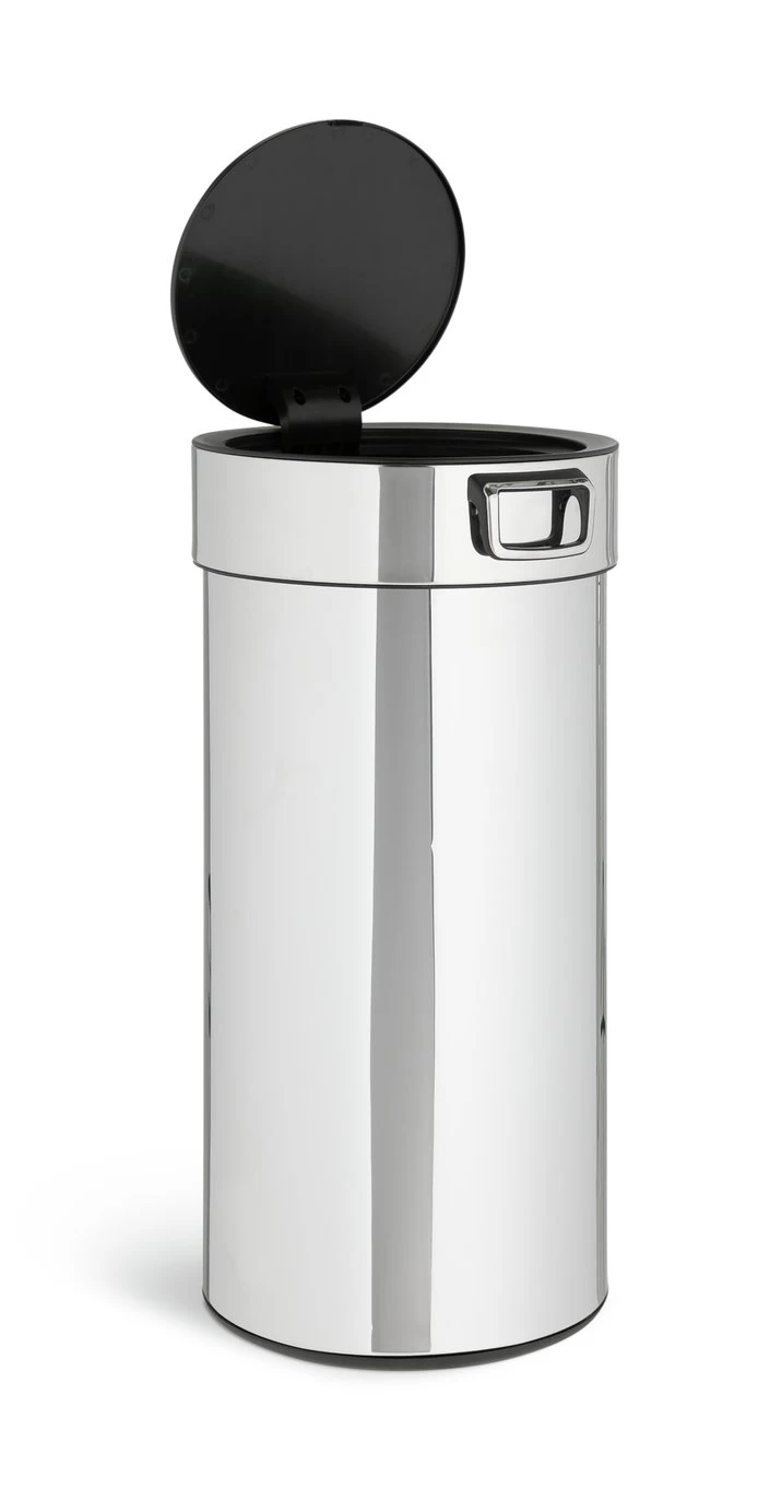 Habitat 30 Litre Round Touch Op Bin - Silver 5 Habitat 30 Litre Round Touch Op Bin - Silver - Image 3