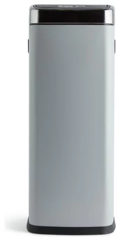 Habitat 30 Litre Square Touch Top Bin - Gunmetal