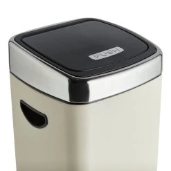 Habitat 30 Litre Square Touch Top Bin - Cream -Best Kitchen Products 9212679 R Z004A