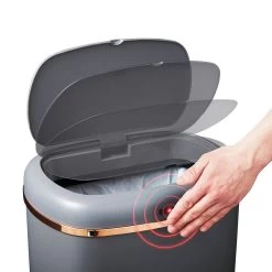 Tower 58 Liter Cavaletto Sensor Bin - Grey -Best Kitchen Products 9308899 R Z003A