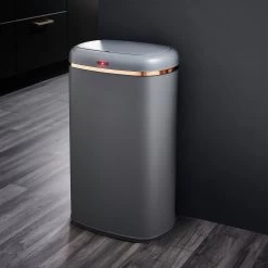 Tower 58 Liter Cavaletto Sensor Bin - Grey -Best Kitchen Products 9308899 R Z005A