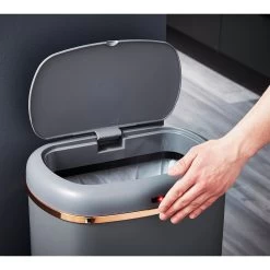 Tower 58 Liter Cavaletto Sensor Bin - Grey -Best Kitchen Products 9308899 R Z006A