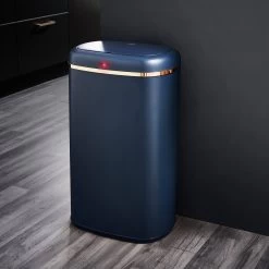Tower 58 Liter Cavaletto Sensor Bin - Blue 15 Tower 58 Liter Cavaletto Sensor Bin - Blue -Best Kitchen Products 9308916 R Z005A