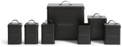 Habitat 7 Piece Carbon Steel Storage Set - Black