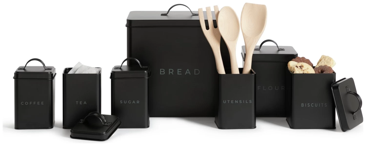 Habitat 7 Piece Carbon Steel Storage Set - Black 5 Habitat 7 Piece Carbon Steel Storage Set - Black - Image 3